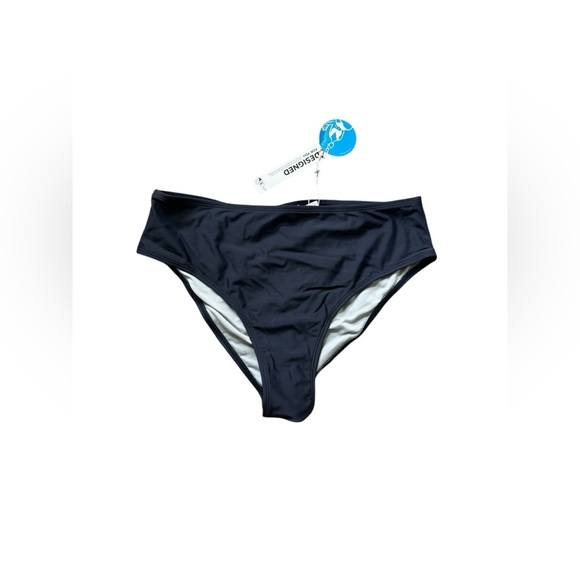 Navy Blue Bikini Bottom with Ruching - Picture 3 of 3